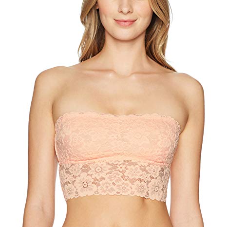 Amazon Brand - Mae Women's Standard Longline Lace Bandeau Bralette (for A-C cups)