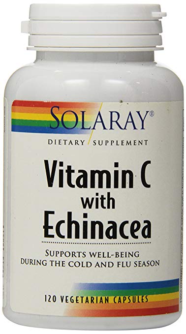 Solaray C with Echinacea Supplement, 1000 mg, 120 Count