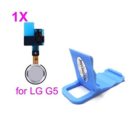 Home Button Fingerprint Flex Cable for LG G5 H820 H830 H831 H840 H850 VS987 LS992 US992 RS988   PHONSUN Portable Cellphone Holder (Silver/White)