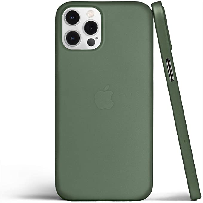 totallee Thin iPhone 12 Pro Max Case, Thinnest Cover Ultra Slim Minimal - for iPhone 12 Pro Max (2020) (Green)