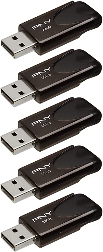 PNY Attaché 4 32GB USB 2.0 Flash Drive 5-Pack - P-FD32GX5ATT4-EF