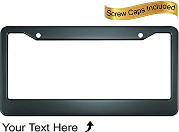 Custom Anodized Aluminum License Plate Frame with Free Set of caps - Gray