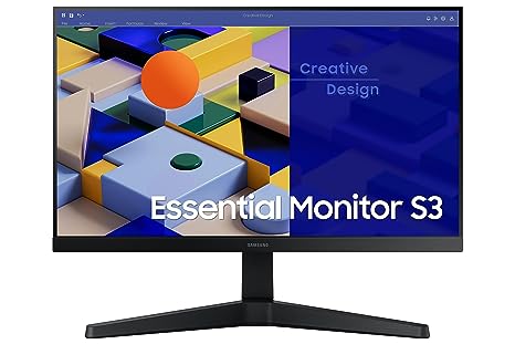 Samsung 22-inch (54.6cm) FHD Flat Monitor, IPS, 75 Hz, Bezel Less Design, AMD FreeSync, Flicker Free, HDMI, D-sub, (LS22C310EAWXXL, Black)