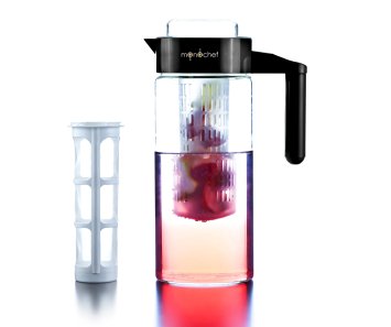 Monochef's 3-in-1 Infusion Pitcher-Free Recipe eBook Included-Fruit Infuser for tasty flavoured water, Tea/Iced tea maker and Cold coffee brewer-Great for weight loss, detox and healthy lifestyle