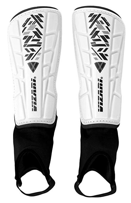 Vizari Malaga Soccer Shin Guards for Kids | Soccer Gear for Boys Girls | Protective Soccer Equipment | Adjustable Straps