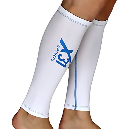 X31 Sports Calf Compression Sleeves, Leg Warmers for Running