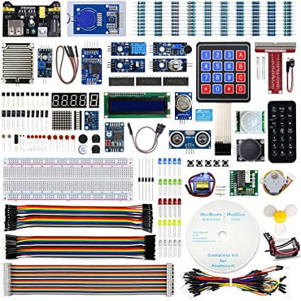 REXQualis Upgraded Complete Starter Kit for Raspberry Pi 4 B 3 B  with Detailed Tutorials, Support Python C,Learn Electronics and Programming for Raspberry Pi Beginners