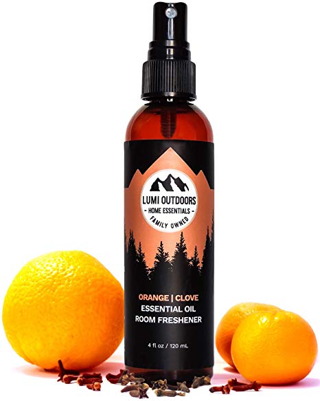 Natural Air Freshener - Orange Clove - Essential Oil Odor Eliminating Room Spray