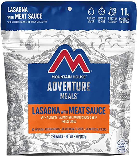 Mountain House Lasagna with Meat Sauce | Freeze Dried Backpacking & Camping Food