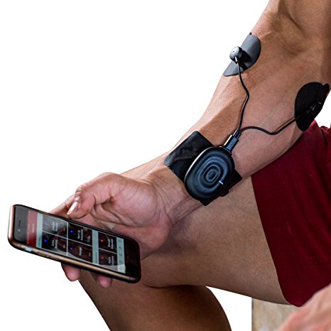 POWERDOT Wireless Muscle Stimulator - UNO - Black - Phone Controlled EMS for Targeted Muscle Training - Build Strength, Power, and Endurance - Speed Up Recovery Time - iPhone & Android Compatible