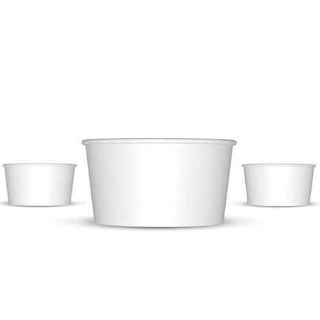 6 oz Paper Hot/Cold Ice Cream Cups - 100ct (White)