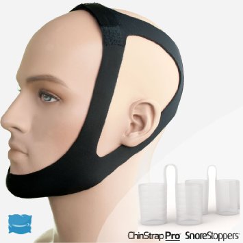 Chin Strap Snoring  FREE Nose Vents Stop Anti Snoring Aids Devices Alternative Solution for Mouthpiece Strips - Sleep Apnea CPAP Compatible Nasal Dilator - Breathe Better with Snoring Relief Remedy