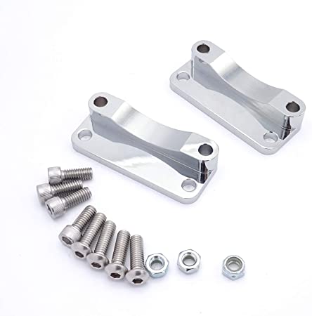 Dasen Compatible with Harley Touring FLHT FLHR 2003-2013 Chrome Front Fender Relocator Kit