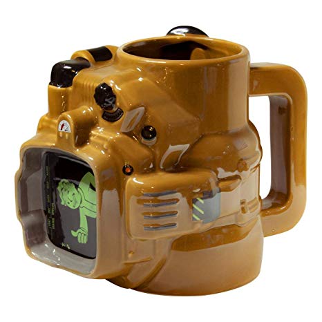 ThinkGeek Fallout Pip Boy 48oz Ceramic Molded Mug