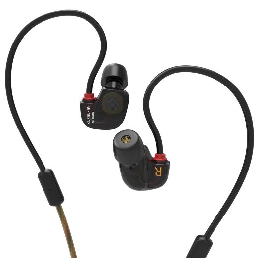 KZ ATE S Hi-Fi IEM Sports Headphones with Super Bass and Noise Isolating, Mic Edition