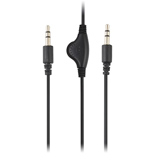 Apollo23-3.3 Feet 3.5mm Male to Male with Volume Control Aux Stereo Audio Cable for Apple iPhone Samsung Galaxy HTC Smartphones
