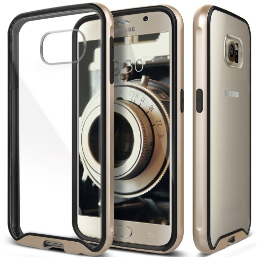 Galaxy S6 Case Caseology Waterfall Series Scratch-Resistant Cover Gold Clearback Bumper for Samsung Galaxy S6 - Gold