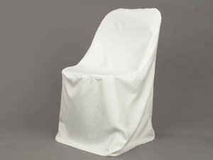 Spring Rose(TM) White Large Lifetime Polyester Folding Wedding Chair Covers (Pack of 10).