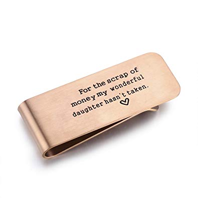 Udobuy Money Clip For Dad - Father's Day Gift - For The Scrap Of Money My Daughter Hasn't Taken Father Money Clip,Father of the Bride Gift,Dad Money Clip - Father's Day Gift from Daughter