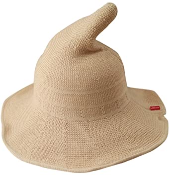 Luoke Women Summer Witch Cotton Sun Hat Foldable Costume Ball Hat Cap