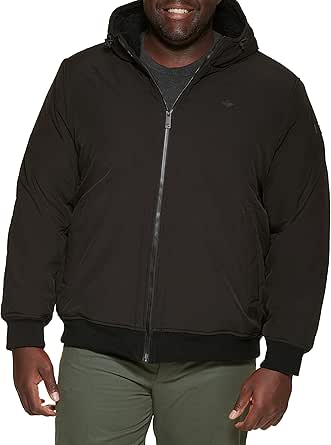 Dockers Mens Softshell Sherpa Lined Bomber Jacket