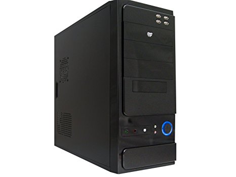 Logisys CS301BK Mid Tower Computer Case with 480W PSU Black