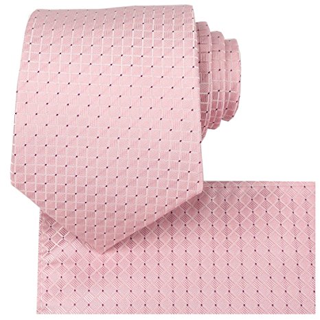 KissTies Mens Solid Tie Set Wedding Party Necktie   Hanky   Gift Box