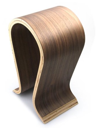 Wooden Omega Headphones Stand/Hanger/Holder - Walnut Finish