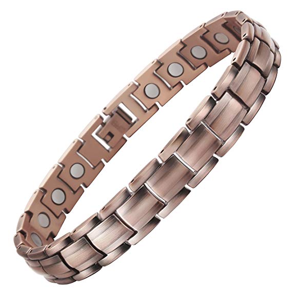VITEROU Womens Magnetic Pure Copper Therapy Bracelet with Healing Magnets for Arthritis Pain Relief,3500 Gauss