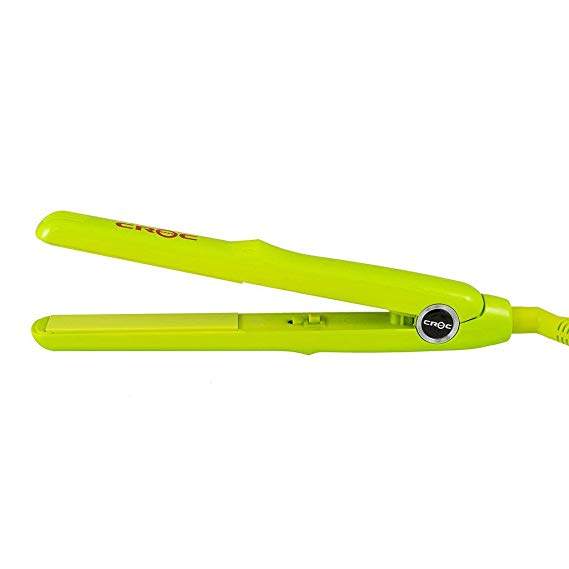 Croc Turboion Baby Professional Dual Voltage Mini Travel Flat Iron, Lime, 5/8 Inch