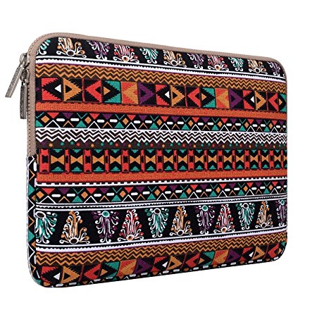 Mosiso Bohemian Style Canvas Fabric Laptop Sleeve Case Bag Cover for 13-13.3 Inch MacBook Pro, MacBook Air, Notebook Computer, Phoenix