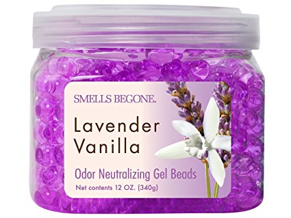 SMELLS BEGONE 52612 Odor Neutralizing Gel Beads, Lavender Vanilla