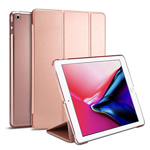 Spigen Smart Fold Works with iPad 9.7 Case iPad Case (2017/2018) - Rose Gold