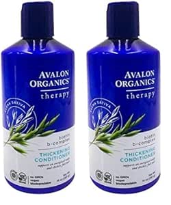 Avalon Organics Therapy Thickening Conditioner, Biotin B-Complex, 14 Oz (Pack of 2)