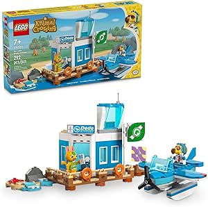 LEGO Animal Crossing Fly with Dodo Airlines Airport Playset, Kids’ Airplane Toy and Pilot Minifigure Inspired by The Video Game Series, Gift for Girls and Boys Ages 7 and Up, 77051