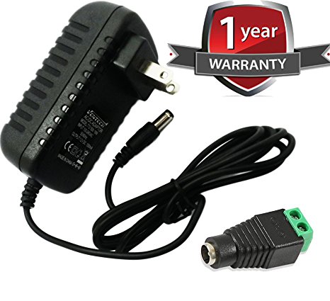 VENTECH DC 12V 1.5A Power Supply Adapter, AC 100-240V to DC 12V Transformers, Switching Power Supply for 12V 3528/5050 LED Strip Lights, 18W Max, 12 Volt 1.5 Amp Power Adaptor, 2.1mm X 5.5mm US Plug