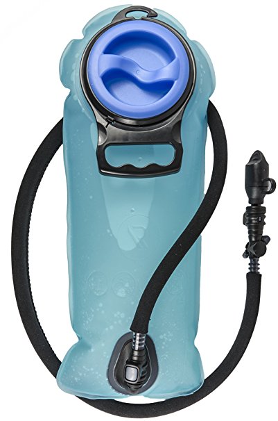 FLASH SALE 2 Litre Hydration Bladder for Adventurers, #1 Tough Water Reservoir Pack in 2L Blue, Best in Backpack for Hiking, Running, Cycling and Snow Sports. Non Toxic, Insulated Hose, No Leaks