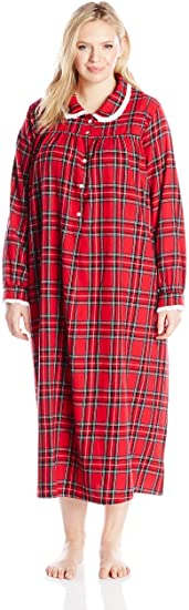 Lanz Women's Plus-Size Of Salzburg Plus-Size Flannel Nightgown