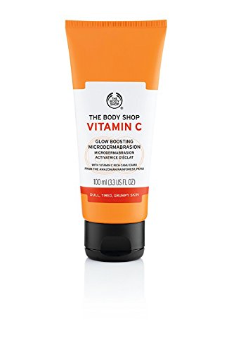 The Body Shop Vitamin C Microdermabrasion GLOW BOOSTING 100ml With CAMU CAMU For Weekly Home-Spa Exfoliation for Brighter Clearer Skin