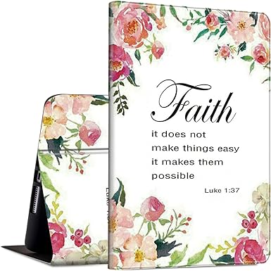 for All-New Fire HD 10 Tablet Case (13th Generation, 2023 Release Only) 10.1" PU Leather Slim Adjustable Stand Smart Cover with Auto Wake/Sleep for Fire Tablet 10 2023,1-37 Bible Verse Christian
