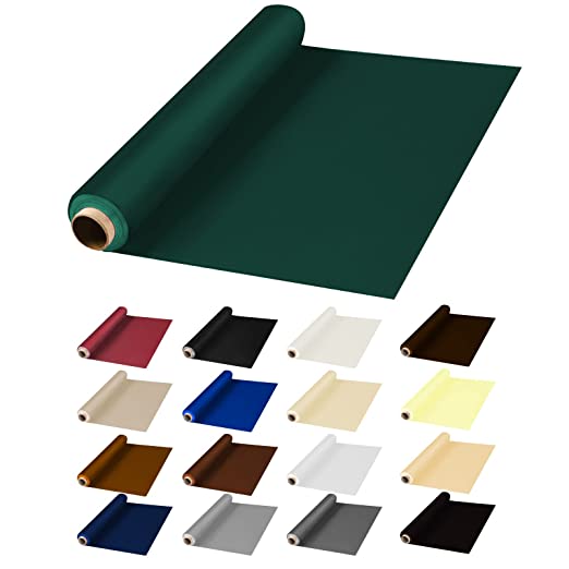 WIIBROOK Leather Repair Kit, Self-Adhesive Leather Repair Patch Tape Sticker, Give Your Car Seat Upholstery Filler Couch Sofa Furniture Another Life, 15.7” x 78.7”(Dark Green)