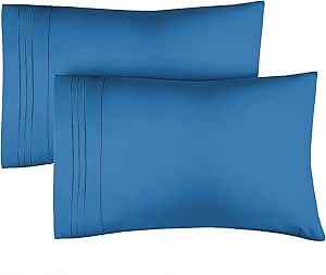 Queen Pillow Cases Set of 2 - Soft, Hotel Quality Pillowcase Covers - Comfy Bedding for Women, Men, Kids and Teens - Machine Washable Pillow Protectors - 2 Piece - Queen Size Royal Blue Pillow Cover