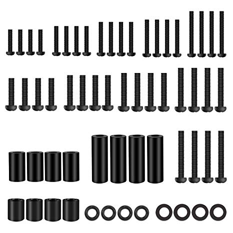 TV Screws Mounting Hardware Pack Fits All TVs - PERLESMITH M6 and M8 Screws, Washers and Spacers Assortment for Mounting Curved Samsung TVs up to 90 inch