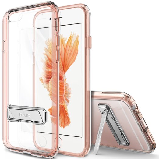 iPhone 6S Plus Case, OBLIQ [Naked Shield][Rose Gold][Metal Kickstand] Thin Slim Fit Crystal Clear Case   TPU Bumper Armor Protection Hybrid case for Apple iPhone 6S Plus (2015) & iPhone 6 Plus(2014)