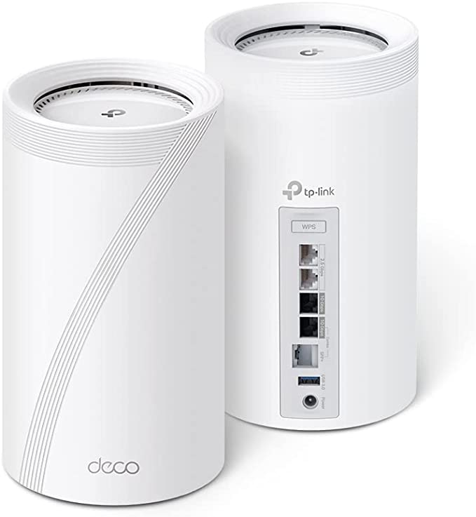 TP-Link Deco BE33000 Quad-Band WiFi 7 Mesh System (Deco BE95) for Whole Home Coverage up to 7800 Sq.Ft with AI-Driven Smart Antennas, 10G Multi-Gig Ethernet ports, Replaces Router and Extender(2-pack)