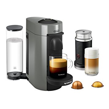 Nespresso VertuoPlus Coffee and Espresso Maker by De'Longhi with Aeroccino, Grey