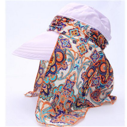 KAKA(TM) Fashion Women And Girls Outdoor Sun Hat Covering Her Face Visor Hat 360 Degrees Comprehensive Protection UV Sun Folding Hat