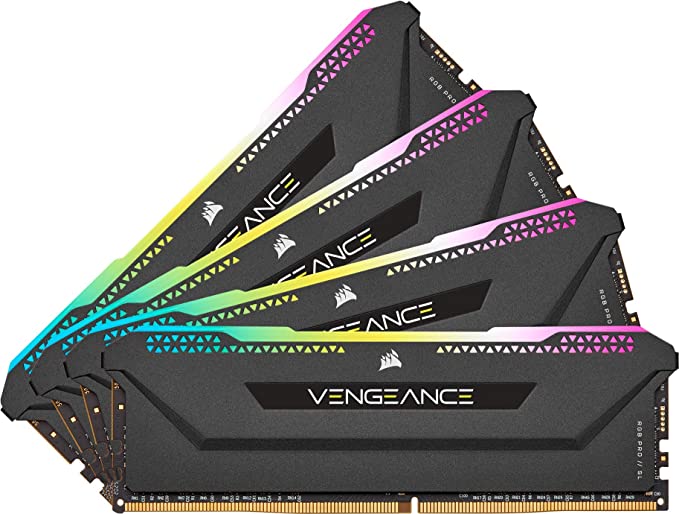 Corsair Vengeance RGB Pro SL 32GB (4x8GB) DDR4 3600 (PC4-28800) C18 1.35V - Black (CMH32GX4M4D3600C18)