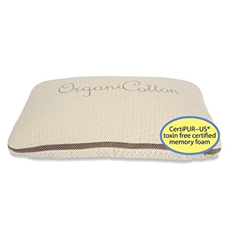 Angel Baby ORGANIC Toddler Pillow - CertiPUR-US TOXIN FREE that Keep Kids COOL, Full Neck Support - USA/Oeko-Tex Certified Cotton Cover, Machine Washable, Hypoallergenic 13x18 (case sold separately)