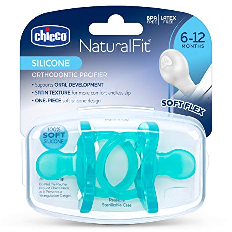 Chicco Pacifier Soft Silicone, Blue, 6-12 Months Plus
